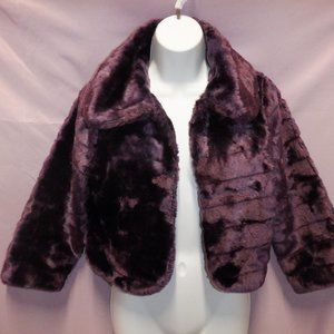 Forever 21 Kids Purple Faux Fur Shrug Jacket L